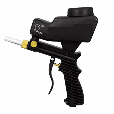 KOZWAY Airbrush-Spritzpistole Tragbare Schwerkraft Sandstrahlpistole (Color : Noir)