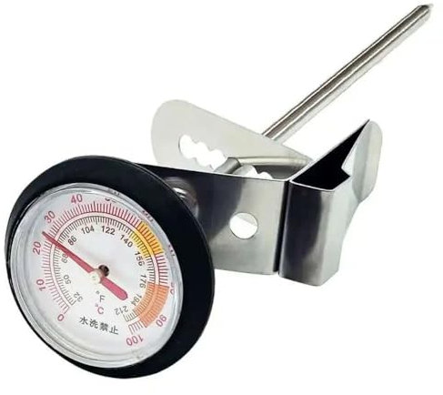 Coffee Thermometer with Instant Read, Deep Fry Thermometer Stainless Steel Meat Cooking Thermometer for Coffee Drinks, Candy, Chocolate Milk