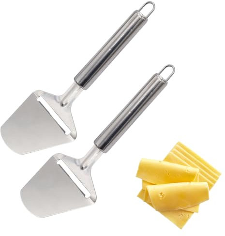 IKOPFLN Käsehobel, 2 Stück Käsehobel aus rostfreiem Edelstahl, Käseschneider,Cheese slicer, Käsehobel Testsieger, Käsemesser für Hart- und Schnittkäse cheese slicer Käseschaber ideal käsemesser set