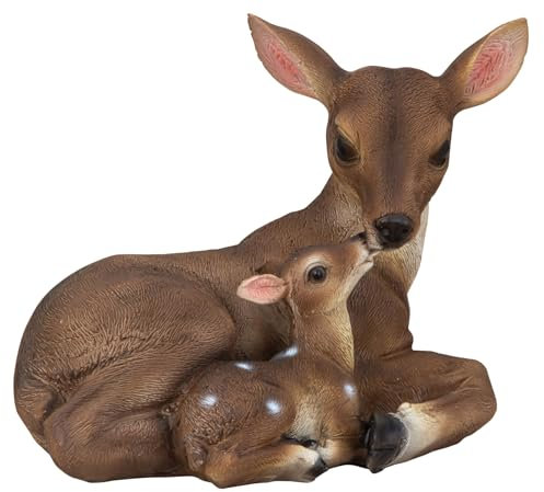 Geschenkestadl REH mit Rehkitz liegend Figur 14cm x 18cm Dekorationsfigur Deko Haus Garten