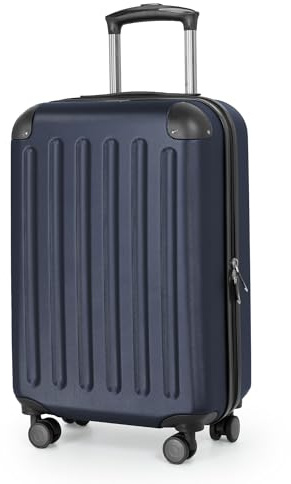 HAUPTSTADTKOFFER Spree Kabinentrolley 55x35x20 cm, nur 2,3 kg – Handgepäck Koffer 33L mit ABS-Hartschale, 4 Doppelrollen, Teleskopstange, Bordgepäck für Flugreisen, dunkelblau