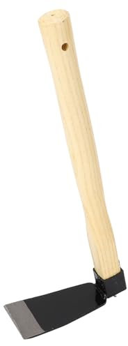 FILFEEL Trädgårdssko med Trähandtag Förstärkt Kolstålsko, Ergonomisk Design, Lätt, Dubbelsäkerhet, Enkel Förvaring, med Trähandtag, Trädgårdssko för Ogräsrensning Av Mussla