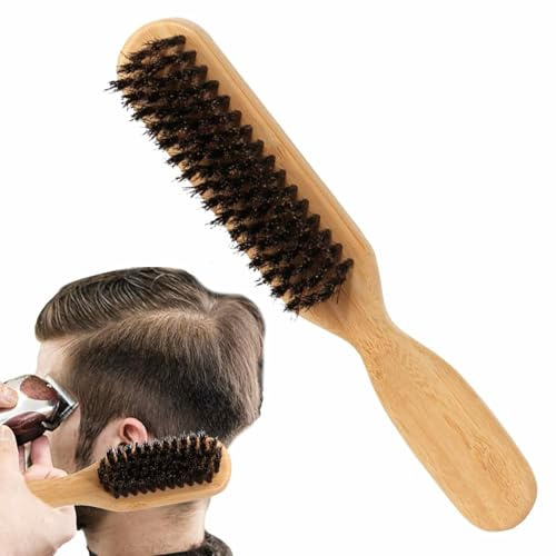 Pettine da barba, spazzola da barba con setole morbide, materiali ecologici, strumento per la cura della barba adatto per ridurre il prurito ed eliminare i grovigli