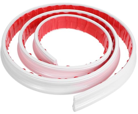 Lurrose Panneau de Moulure Murale Autocollant 2 M d'Angle Protecteur Mural d'Angle Flexible Décoration Intérieure Auto-Adhésive Moulure de Finition Blanche
