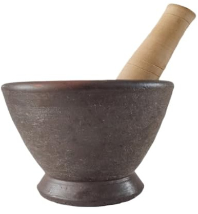 JYARZ Mörser mit Stößel für Gewürze Irdener Frühlingsmörser, Haushaltsmühle for Zerstampfen Von Salat, Knoblauchstampfer, Stößel Mörser und Stößel Kräuter