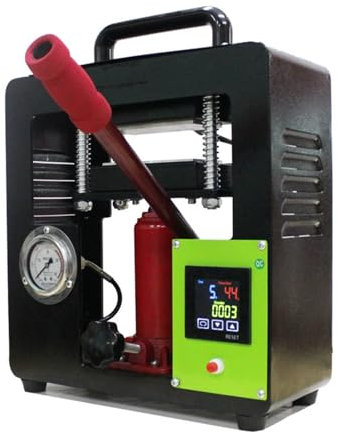 Macchina idraulica della pressa di calore della colofonia, controllo della temperatura di Digital con il timer, piastre di riscaldamento doppie per l'estrazione efficiente della colofonia