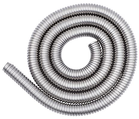 SEWACC Tubo Flessibile Filettato per Protezione dei Cavi Metallici Guaina Avvolgente per Organizzare e Proteggere Cavi Realizzato in Acciaio Inossidabile