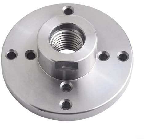 ZiStarlilife Holzdrehmaschine Frontplatte Maschinenfutter Flansch 1-8TPI Gewinde Werkstattausrüstung Stahlkonstruktion 2 3 4 Zoll Größenoptionen (10,2 cm)