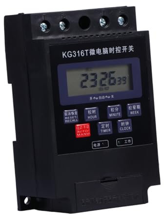 SHINEOFI On off Timer Outdoor Timer Microcomputer Timer Electric Timer Timer Indoor Digital Programmable Timer Time Control Outdoor Light Timer Digital Timer Metal Black