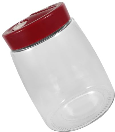 STOBAZA Bocal de Fermentation Hermétique Verre Pot Transparent pour Cornichons Lactofermentation et Stockage Alimentaire Compact et Scellé pour Cuisine et Conservation