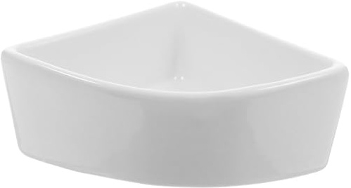 HIAKDOFT Bol Céramique pour Petits Animaux Bol Alimentation Compact et Hygiénique Coupelle Anti-Renversement pour Hamster Furet et Cobaye Facile à Nettoyer Blanc