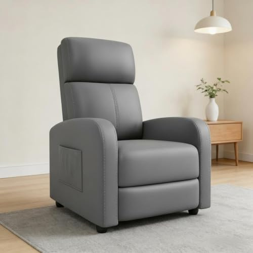 Relaxsessel mit Liegefunktion aus Leinen, Verstellbarer Fernsehsessel | Leinenbezug, Verstellbar, Polsterung, Wohnzimmer, Schlafzimmer, Heimkino