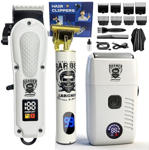 Hair Clippers for Men,Cordless Professional Hair Clippers Haircut, Electric Hair Trimmer, Rechargeable Beard Trimmer Set, Barber Clippers, Electric Shaver, Gifts for Men