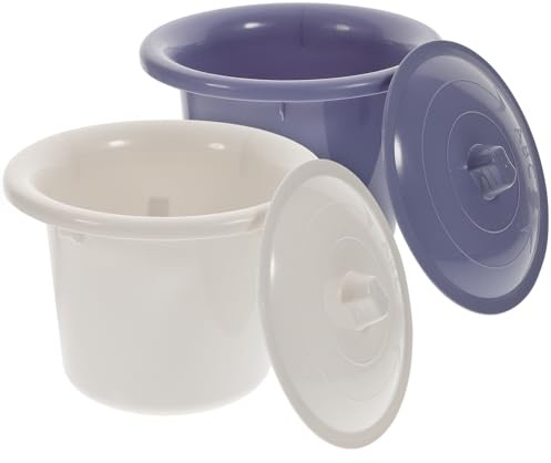 CORHAD Orinal Infantil 2 Piezas con Tapa, Urinario Portátil de Plástico Engrosado, Escupidera Doméstica para Bebés, Resistente, Compacto, Adecuado para Entrenamiento y Color Aleatorio