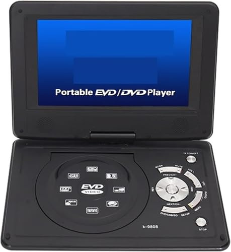 Lettore DVD portatile con schermo a libro, ricaricabile EVD Media Player con altoparlanti integrati, per viaggi in auto e uso domestico