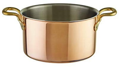 Paderno Casserole haute cuivre 3 ply Série 15500 (20 cm – h. 11 cm – 3,5 lt.)