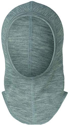 Engel Natur, Kinder und Baby Sturmhaube/Unterziehmütze, 70% Wolle 30% Seide (74/80, Hellgrau Melange)