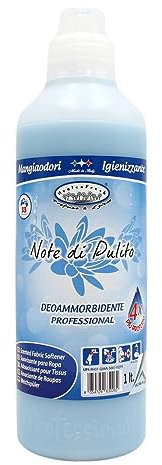 HygienFresh Ammorbidente Note di Pulito mangiaodori Tessuti e Capi ipoallergenico igienizzante concentrato Origine vegetale Micro Capsule Odore Home Professional. 1l