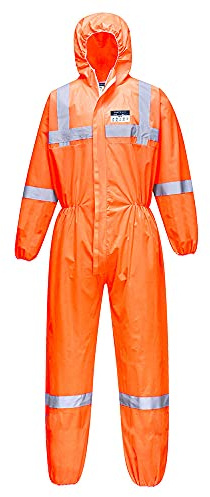 Hi-Vis SMS Coverall (50pc) - Color: Orange - Talla: Large