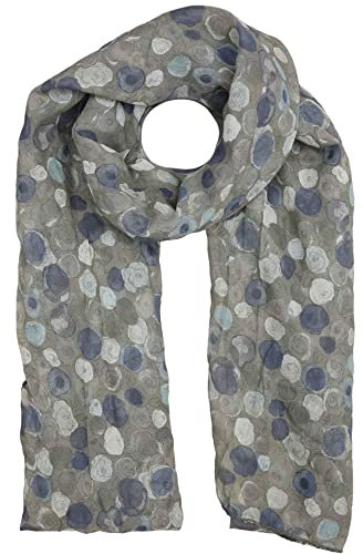 Zwillingsherz Foulard en soie au design à pois - Écharpe de qualité supérieure pour femme et fille - Foulard - Pashmina - Loop - Écharpe tube douce pour printemps, été, automne, hiver, kaki, taille