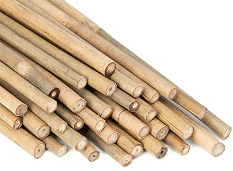 GAGINANG Natural Bamboo Garden Stakes, 20pcs Plant Sticks 18 inches