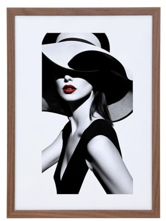 Holz Bilderrahmen Plexi Foto Rahmen Collage Wanddeko Poster S111: Farbe: Braun | Format: 40x60