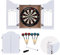 Engelhart Holz Dartschrank, sisal Dartscheibe, inbegriffen 6 Darts 18gr und Zubehör (weiß)