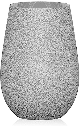 Stölzle Lausitz Longdrinkglas Stones Grafitgrå Set om 6, 465 ml – Allroundglas för Vatten, Juice & Cocktails – Premiumglas med Stenlook – Diskmaskinssäkra & Stöttåliga