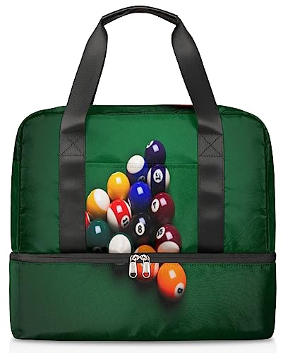 Biljard, rese duffelväska 21 l biljard sport weekendväska våt separat sport tygväska gym resväska för män kvinnor weekendväska, mång, 21L, Reseduffel