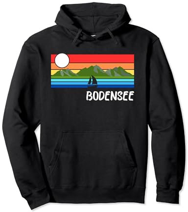 Bodensee Segelboot Berge Design Bodenseeregion Bodensee Pullover Hoodie