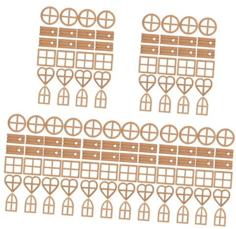 LALAFINA 120stücke Holzscheiben Unvollendete Holzstücke Bastelmaterial Naturholz Dekoration Für Kreative Projekte Und Feste Geeignet Für Valentinstag Hochzeiten Und Mehr
