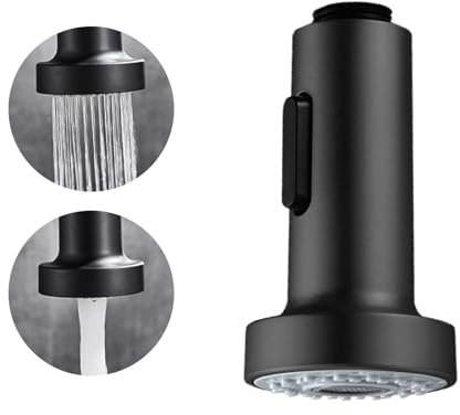 XoeLLe Robinet Cuisine Douchette, Douchette Robinet Cuisine, Embout Robinet, Robinet Cuisine Rabattable, Douchette Adaptable Sur Robinet Douchette pour Rétractable Mitigeur Cuisine Universel (A-Noir)