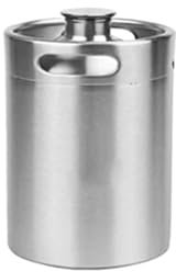 VNSMM Cerveza elaborada Kit Cerveza Growler de Barril de Cerveza, minibarriles de Barril de Cerveza Artesanal de 2L/3,6l/4L/5L, contenedor dispensador de Cerveza carbonatada para Barbacoa/Fiesta(2L)