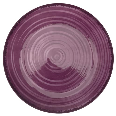 Set aus 6 Desserttellern aus Porzellan, Baita Purple