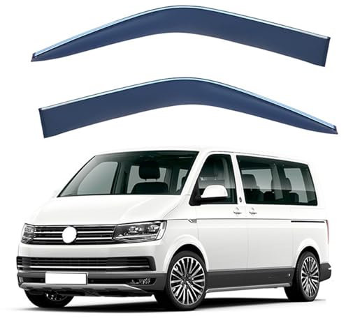 LJWAN Auto Windabweiser für VW California T5-T6 2005-2019, Autofenster Regenschutz Seite Fenster Deflektor Fensterverkleidung Wetterschutz Wind- Und