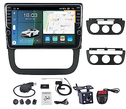 Generico Autoradio Android 11 da 9 con Doppio DIN per Volkswagen Jetta 2005-2010, navigatore satellitare Integrato, Ricevitore Audio con CarPlay, Android Auto, Radio FM/AM, Controllo vocale