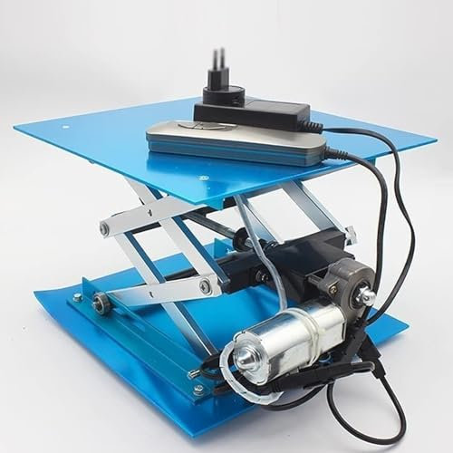 Elektrische HebebüHne, 250 X 250 Mm Labor-ScherenhebebüHne, Verstellbarer LaborstäNder Aus Edelstahl, Tragkraft 30 Kg, HöHenbereich 90–365 Mm, Perfekt FüR Labore