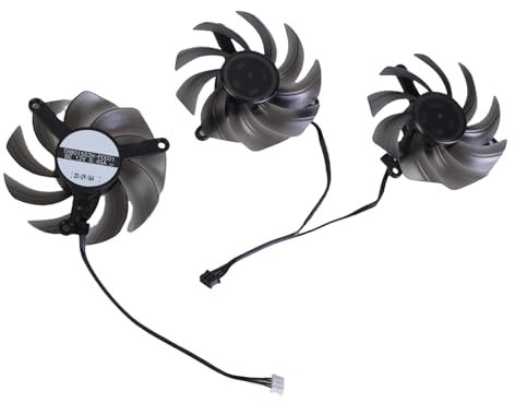 AMISENK 3 ventiladores de refrigeración TH8015S2H-PCC01 de 80 mm, 12 V, 0,45 A, VGA de 4 pines para ventilador de tarjeta gráfica RTX3060Ti 3070 3070Ti 3080 3080Ti