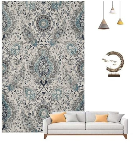 WSNCXFW Tapis Chauffant électrique en graphène, Tapis Chauffant pour Sol avec minuterie, Chauffage Rapide pour Les Pieds, Chauffage d'intérieur pour Salon, Chambre à Coucher, Bureau,D,80 * 160cm