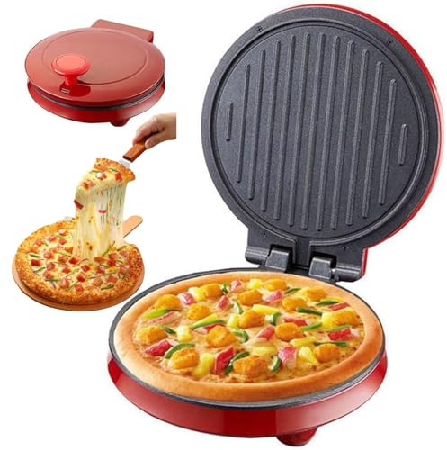 Countertop Pizza Maker, Electric Pizza Oven, Non-Stick Double-Sided Heating Pancake Maker, Electric Frying Pan for Pizzas, Quesadillas, Arabic Bread