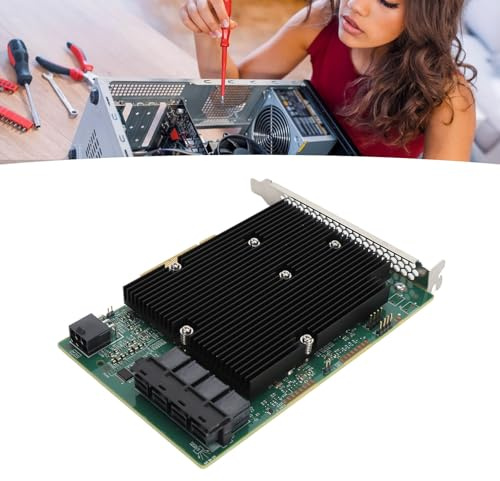Fafeicy LSI SAS 9300 16i HBA Karte 12Gbit S 16 Port SAS Controller für VMware Freebsd Systeme