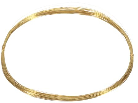QUARKZMAN Alambre De Latón Calibre 12, 30 Pies Alambre Flexible Para Joyería, Manualidades, Modelado Y Decoración (Redondo)