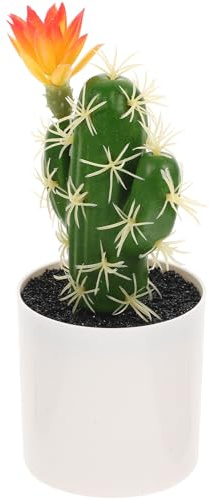 BESPORTBLE Cactus Artificiel en Pot Petit Bonsaï Décoratif en Plastique Réaliste Ornement de Cactus pour Bureau et Maison Plante sans Entretien Décoration Intérieure
