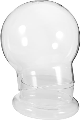FONDOTIN Bouteille Décorative en Verre Transparent pour Terrarium et Micro-Paysage, Cloche Écologique Sphérique Petit Trou, Pot pour Plante en Mousse, Décoration Intérieure Compacte