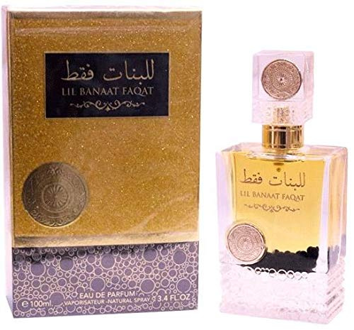 Lil Banat Faqat EDP Flacon d’eau de parfum pour femme en spray, Hajj Umrah Halal Attar, 100 ml, notes florales, épicées