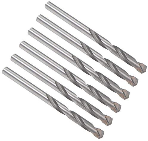 sourcing map Hartmetall-Spiralbohrer, 4 mm, Metallbohrer, Schneider für Edelstahl, Kupfer, Aluminium, Zinklegierung, Eisen, 6 Stück