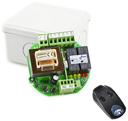 DTM Funk-Set 433 MHz, 230V Aufputz Empfänger und 2-Kanal Handsender