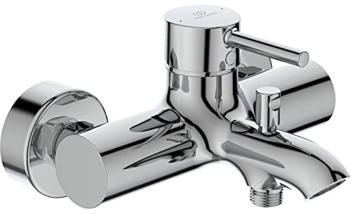 Ideal Standard BC199AA Ceraline Badearmatur zur Wandmontage – Einhebel-Badearmatur Aufputz DN 15 Ausladung 168 mm in Chrom