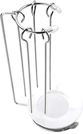 Cabilock 1ensemble Support Acier Inoxydable pour Brochettes De Barbecue Hanger Pratique avec Aiguilles pour Grillades Et Activités Plein Air