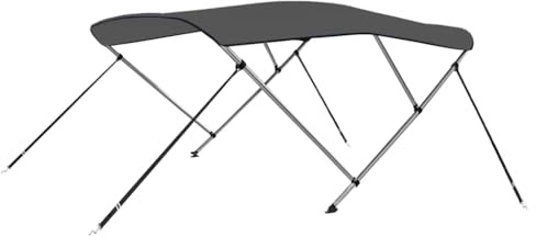 vidaXL Toldo Bimini de 3 Arcos Gris Antracita 183x140x137 cm